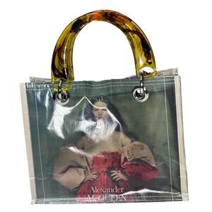 Couture Planet Alexander McQueen Recycled Newspaper Small Tote Handbag